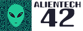 AlienTech42 Logo Horizontal - Transparent Side Small